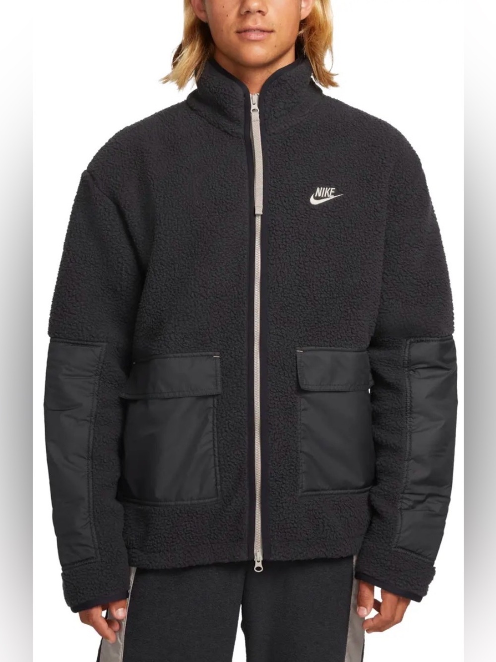 Nike Sportswear Sport Essentials+ Recycled Fleece Jacket, black, large